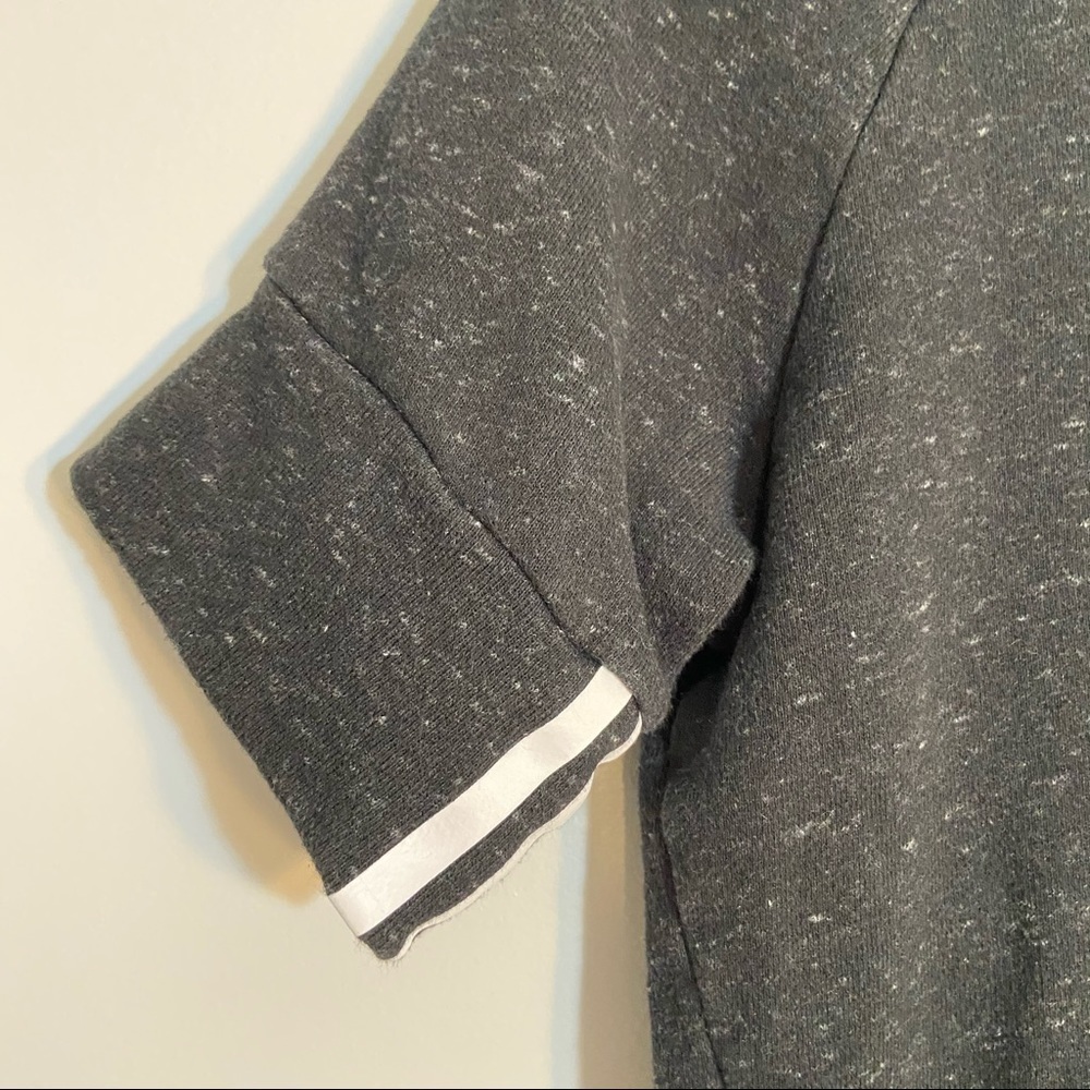 Adidas Heathered Raglan Sleeve Crop Sweatshirt - Picture 5 of 7